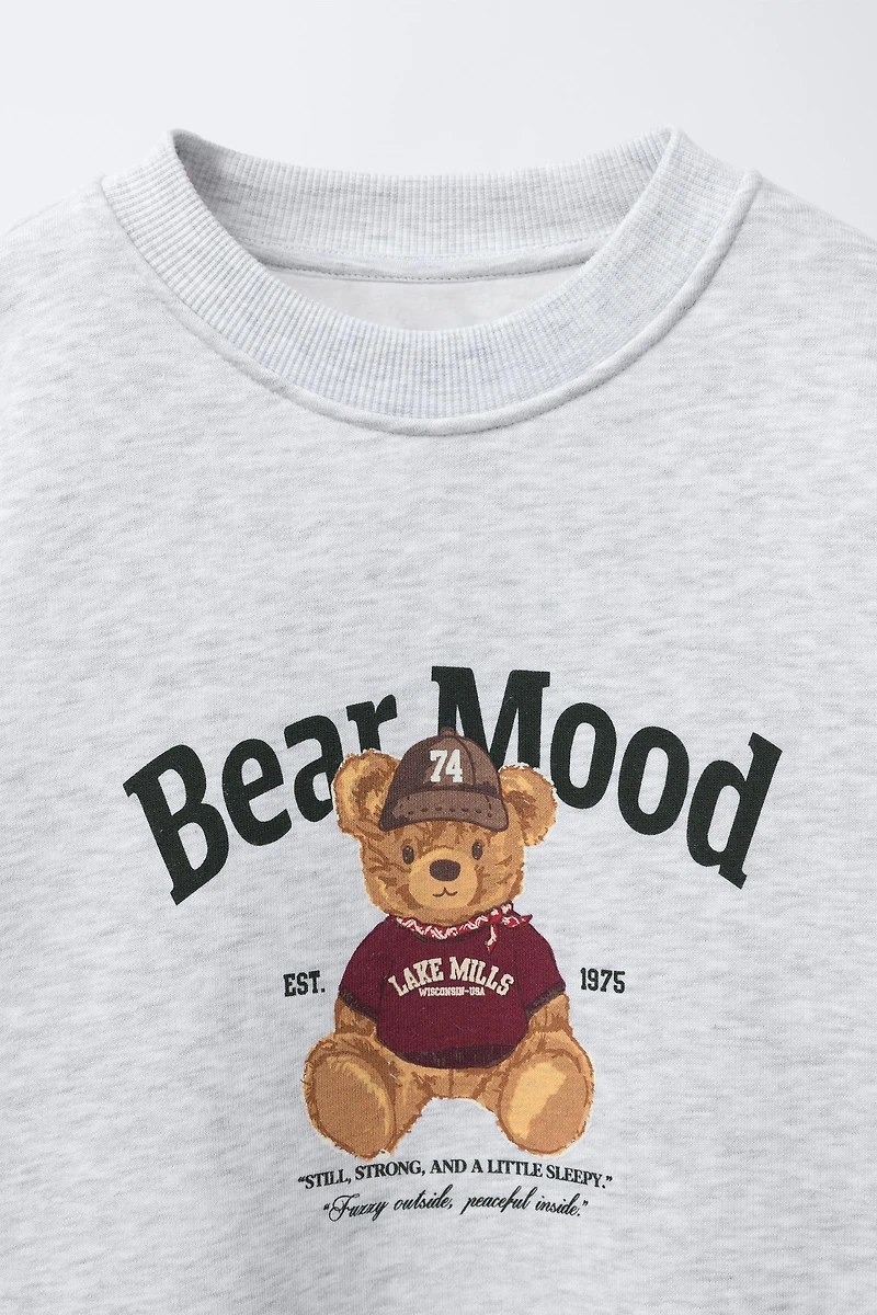 BEAR PRINT SWEATSHIRT