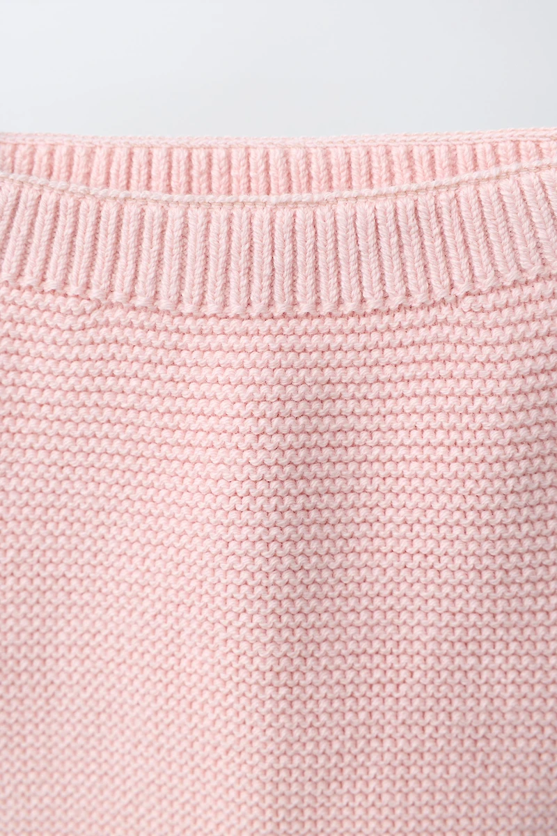 CONTRAST LACE KNIT BOTTOMS