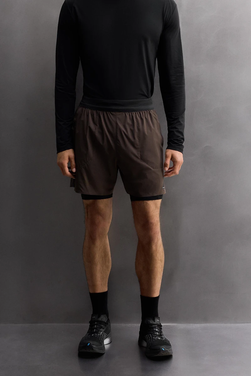 COLOR BLOCK RUNNING SHORTS
