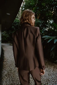 SATIN EFFECT TAILORED BLAZER