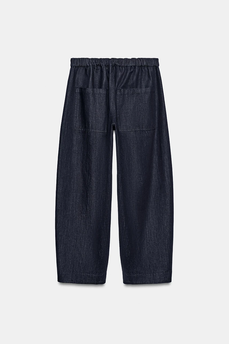 ZW COLLECTION BARREL POCKET DENIM PANTS