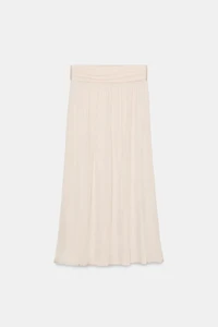 SATIN EFFECT MIDI SKIRT