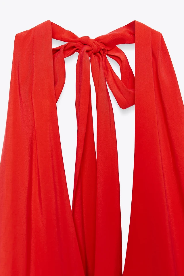 Zara HALTER TIE MIDI DRESS at Mall of America® in Bloomington, MN