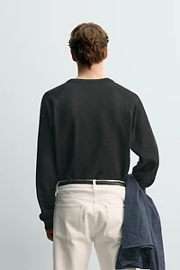 T-SHIRT STRUCTURE WAFFLE AARON LEVINE X ZARA