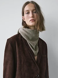 Suede leather blazer