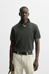 TEXTURED KNIT POLO