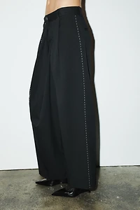 WRAPAROUND TOPSTITCH PANTS