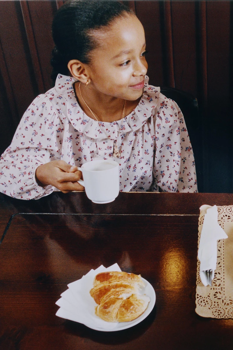 RUFFLED FLORAL SHIRT