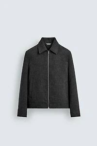 ZIP-UP WOOL EFFECT JACKET