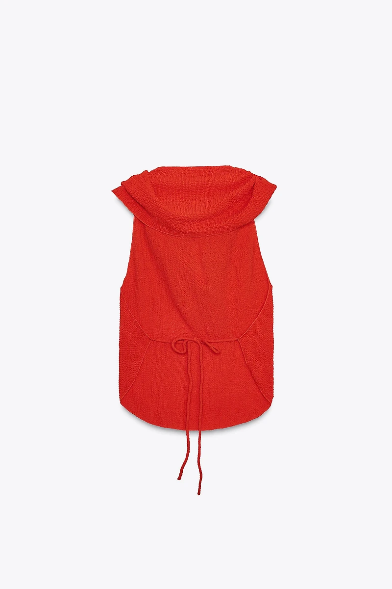 MULTI-POSITION LAYERED TEXTURED TOP