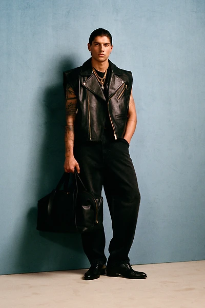 LEATHER BIKER VEST WILLY CHAVARRIA X ZARA