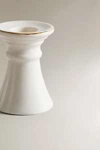 CHRISTMAS PORCELAIN TEALIGHT HOLDER WITH RIM