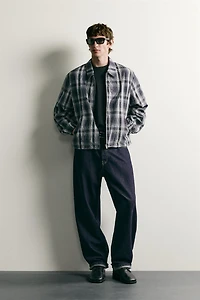 RELAXED FIT PLAID JACKET