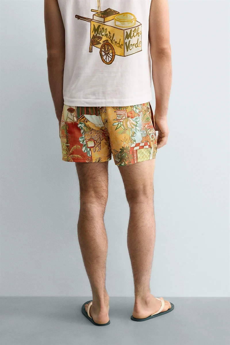 STREET PRINT SWIM TRUNKS