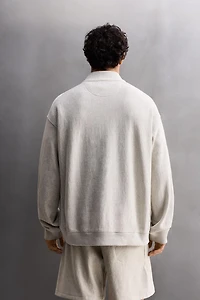 QUARTER-ZIP SWEATSHIRT WITH POCKETS