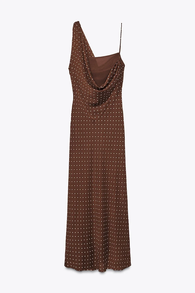 zara pink and brown polka dot dress Delta Maxi Dress main image 1