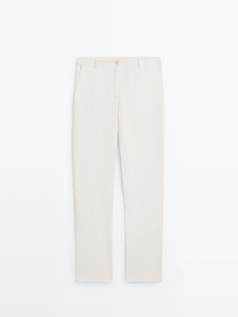 Linen suit trousers