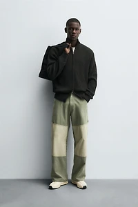 PURL KNIT ZIP-UP CARDIGAN