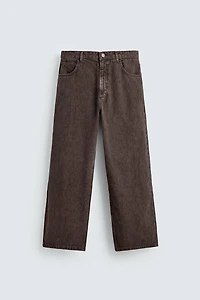 WASHED PRINT BAGGY FIT PANTS