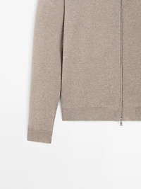 Bomber-style knit cardigan