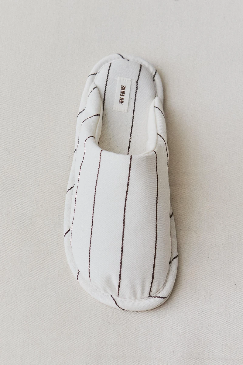 STRIPED MULE SLIPPERS