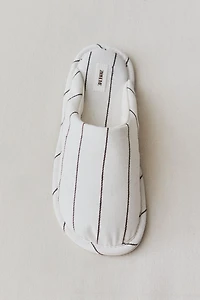 STRIPED MULE SLIPPERS