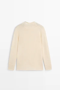 Cotton cutwork knit sweater