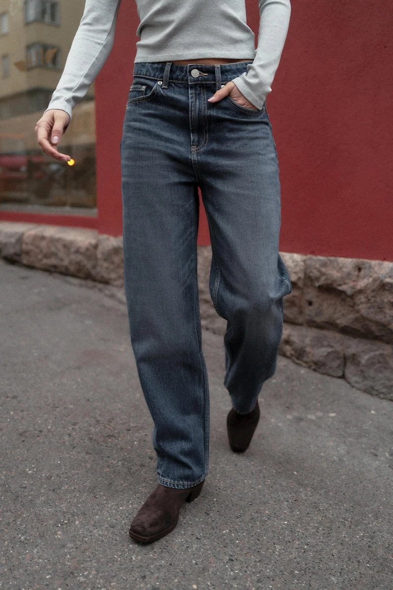 JEAN TRF MOM FIT TAILLE HAUTE