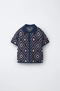 CHEMISE EN MAILLE CROCHET LOSANGES
