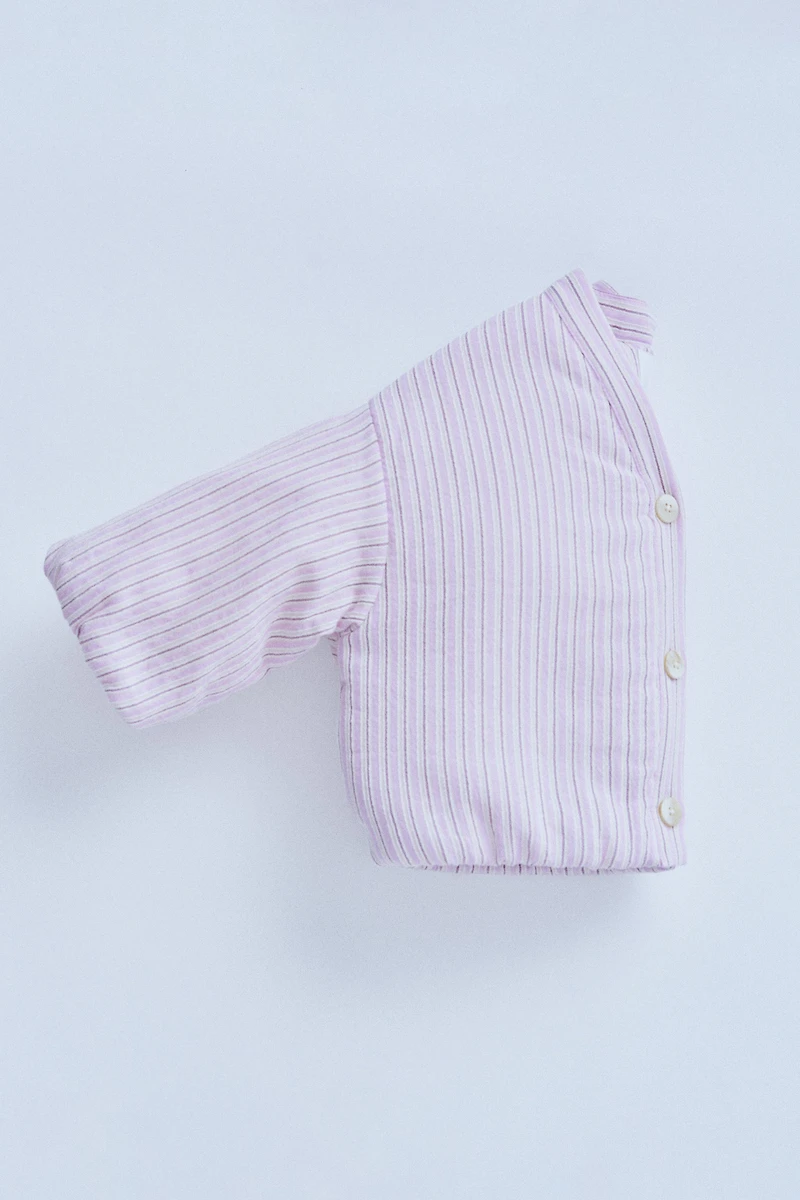 ZARA TIMELESS - STRIPED TEXTURED PRINT JACKET