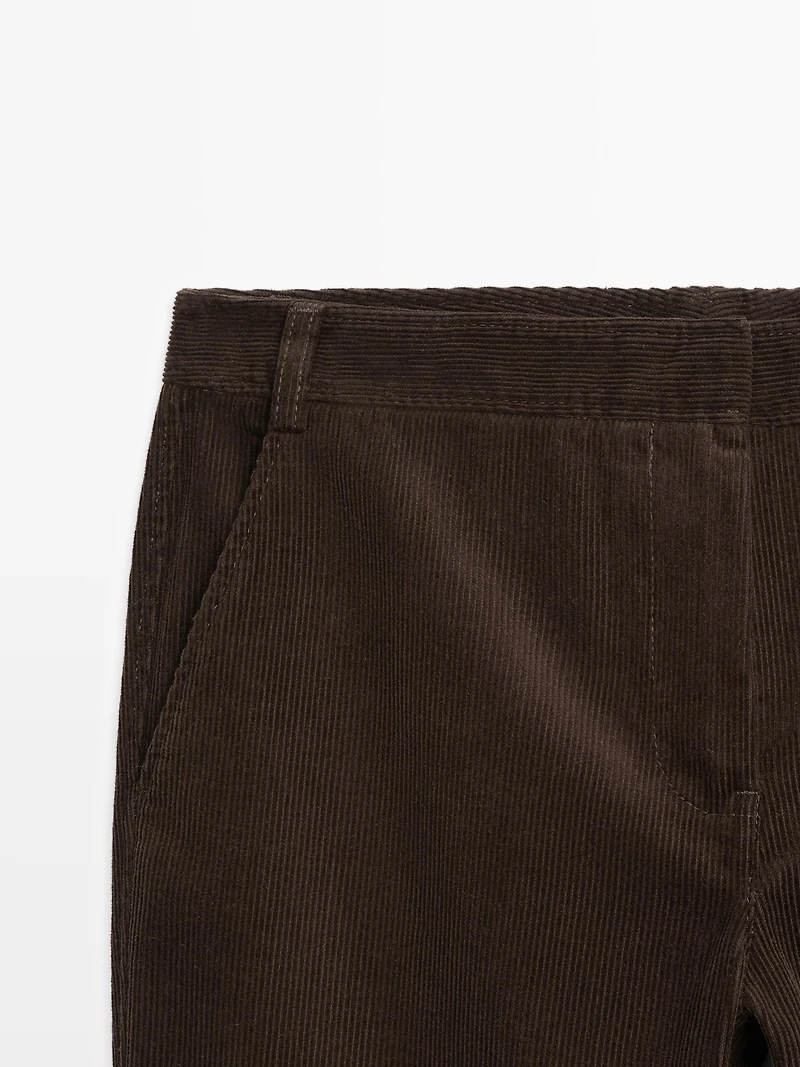 Flared corduroy trousers