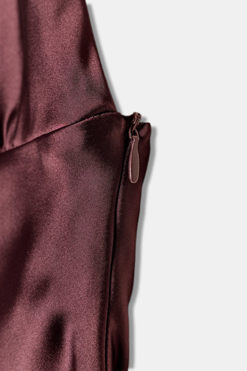 SATIN EFFECT MINI DRESS