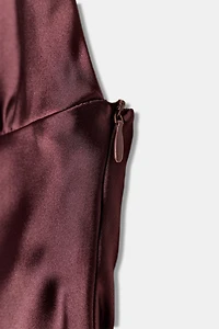 SATIN EFFECT MINI DRESS