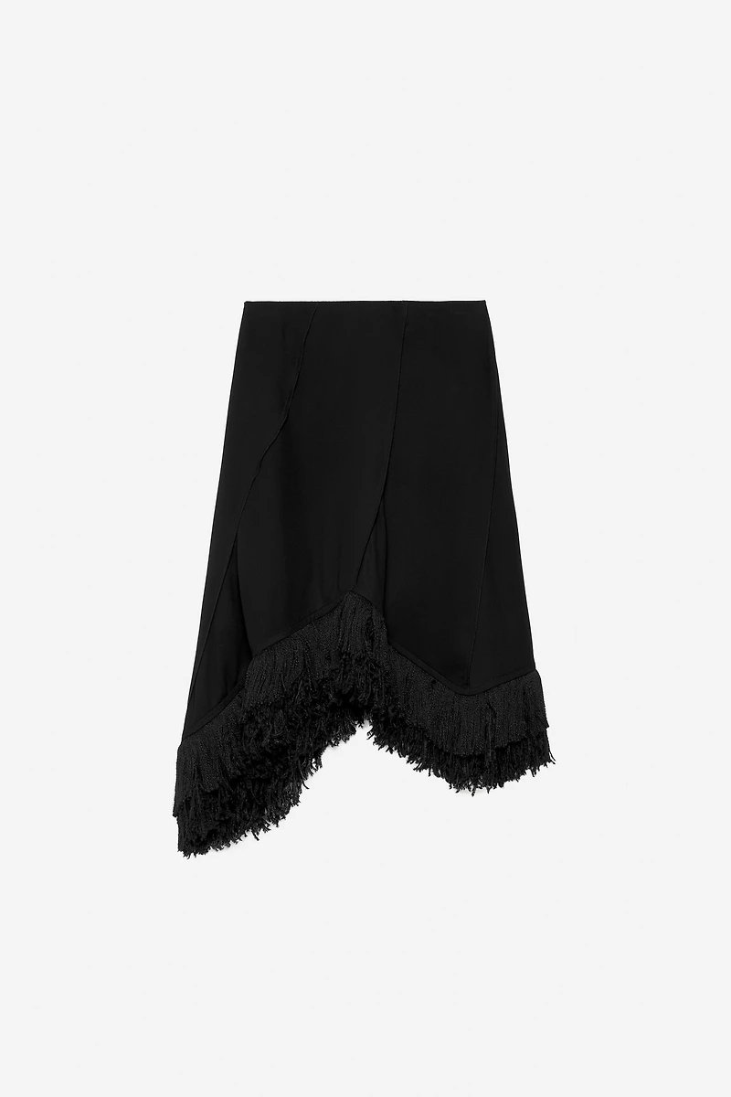 ASYMMETRIC FRINGED SKIRT - THE ITEM
