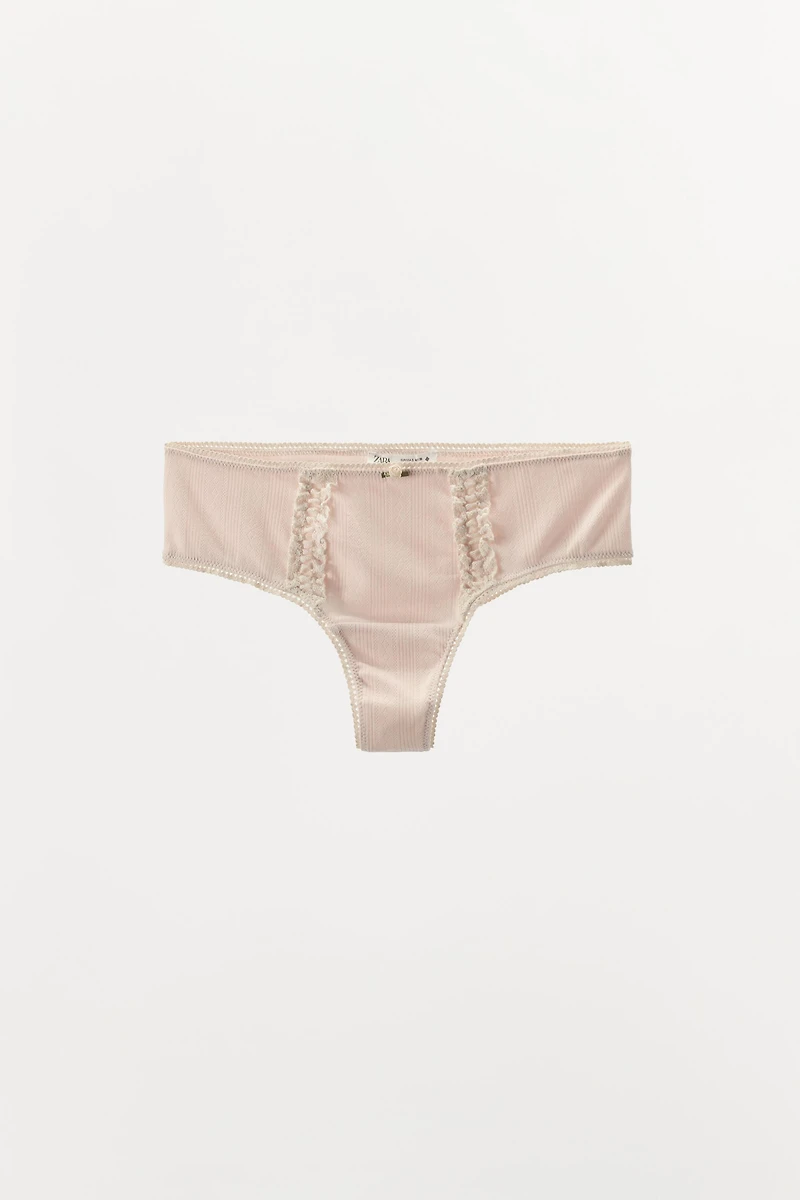 POINTELLE LACE TRIM BRIEFS