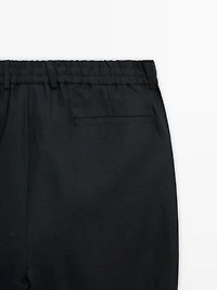 100% linen trousers