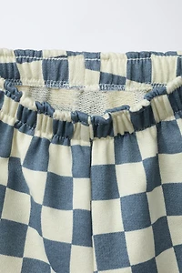 CHECKERED BALLOON PANTS