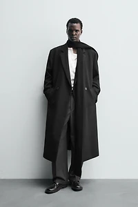 RELAXED FIT DOUBLE BREASTED COAT