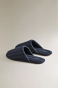 QUILTED MULE SLIPPERS
