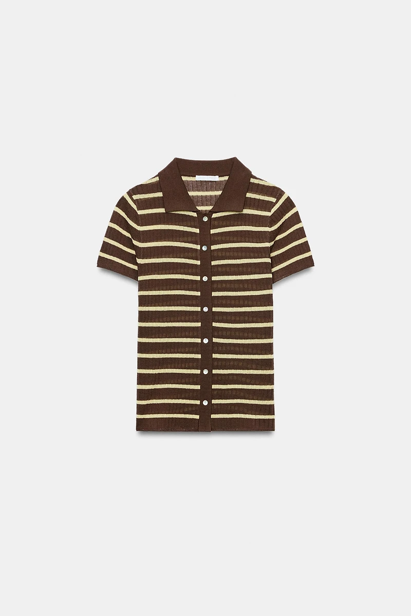 TOP RAYURES COL POLO