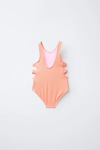 AGES 6-14 / CUT-OUT BOW ONE-PIECE SWIMSUIT