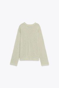 CUT-OUT KNIT SWEATER