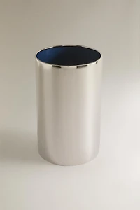 CYLINDRICAL METAL WASTEPAPER BASKET