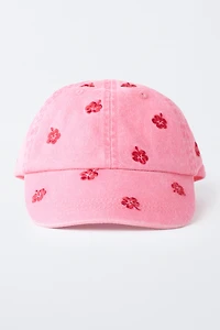 CASQUETTE HIBISCUS BRODÉS