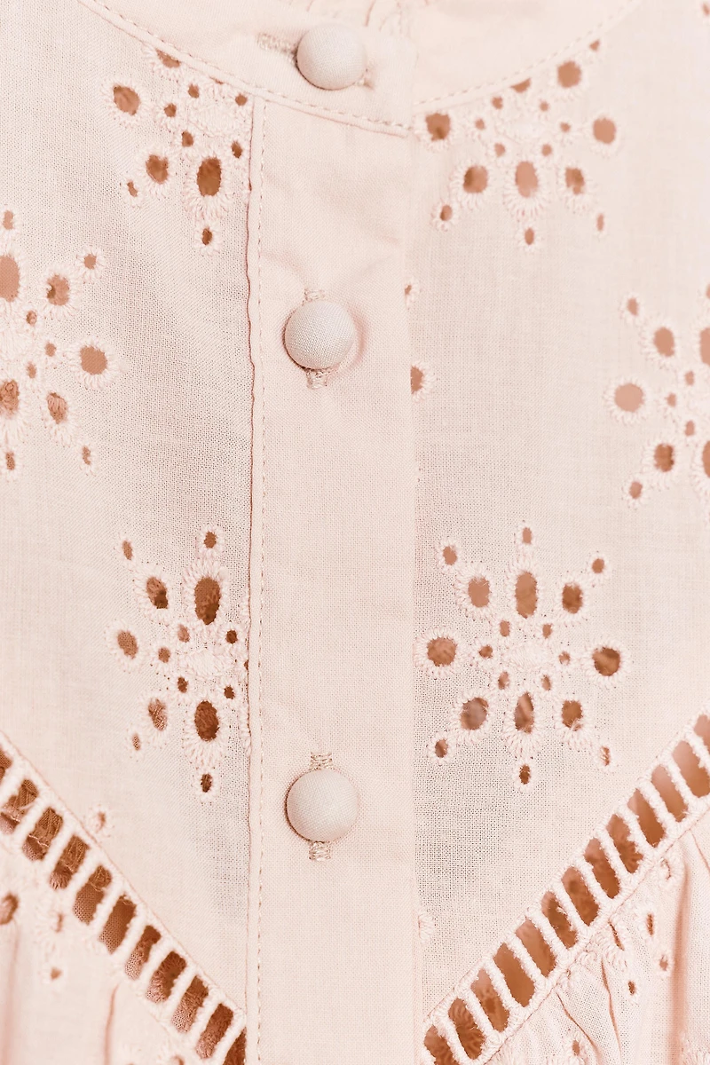 EYELET EMBROIDERY SHIRT