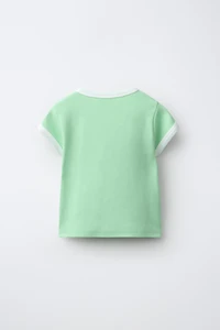 CONTRAST NUMBER PRINT T-SHIRT