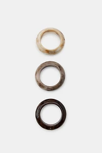 THREE-PACK OF RIGID RESIN BRACELETS