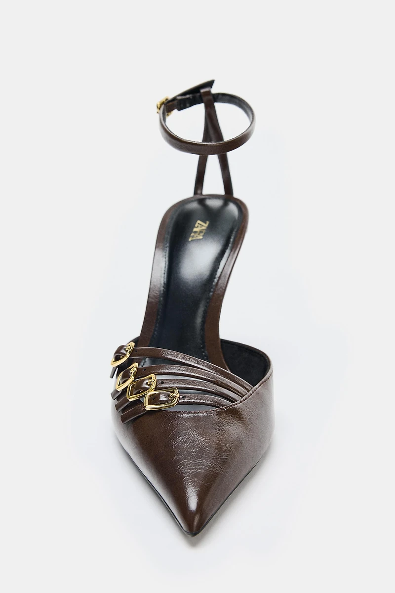 BUCKLED SLINGBACK HEELS