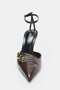 BUCKLED SLINGBACK HEELS