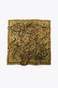 SILK BLEND PRINTED SCARF